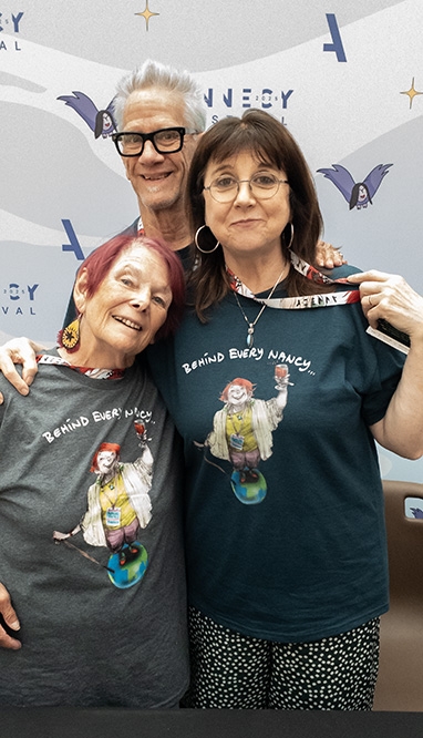Joanna, Nik, and me at the book signing