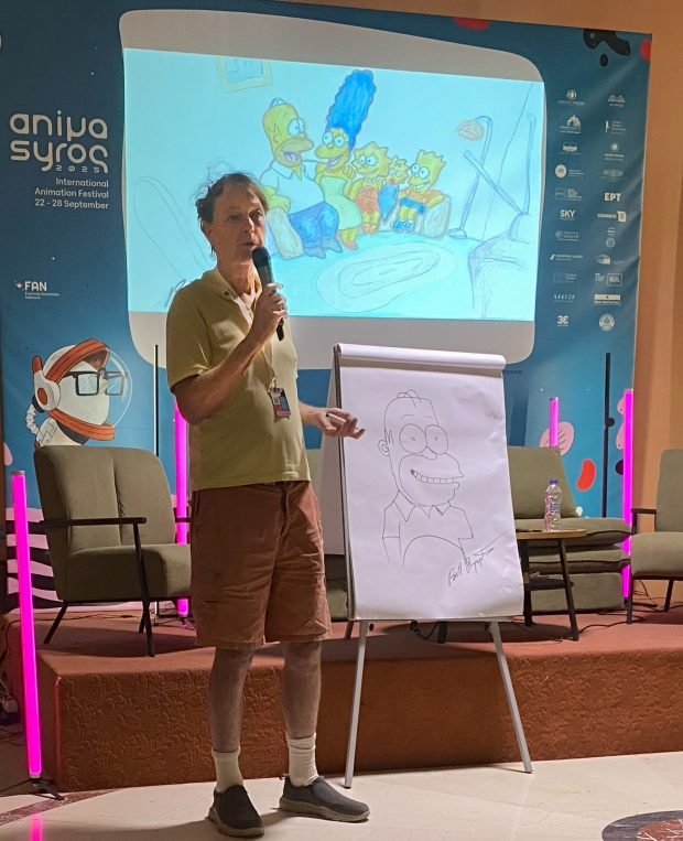 Bill Plympton giving his master class at the Agora